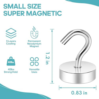 Magnetic Hooks Steel Tube Design for Cruise (10 Count)