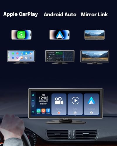Portable Wireless CarPlay Screen for Car