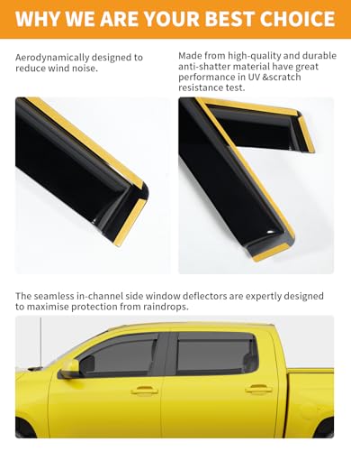Window Visors Rain Guards for Ford F150 2021