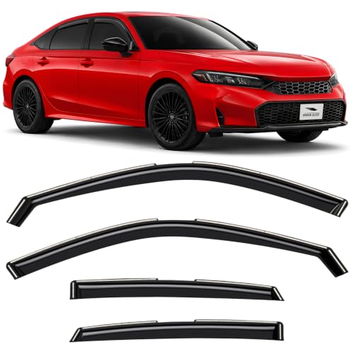 in Channel Extra Durable Rain Guards for Honda Civic 2022 (4 Count)