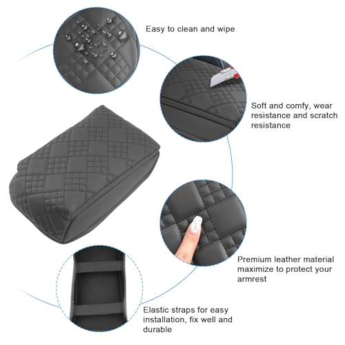 for 2025 2026 VW Tiguan Armrest Cover for 2025 2026 Volkswagen Tiguan Accessories 2025 2026 Tiguan Center Console Cover 2025 2026 Tiguan Middle Console Cover Add Soft Cotton Cushion