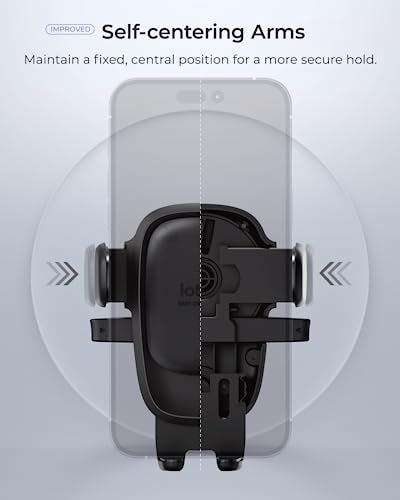 Easy One Touch Advanced Universal Car Mount Dashboard & Windshield Suction Cup Phone Holder for iPhone