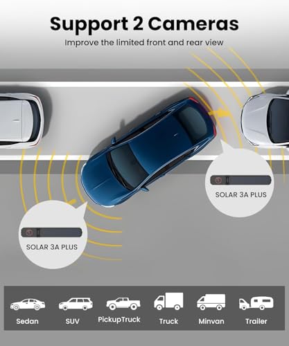 2 Solar Wireless Backup Cameras