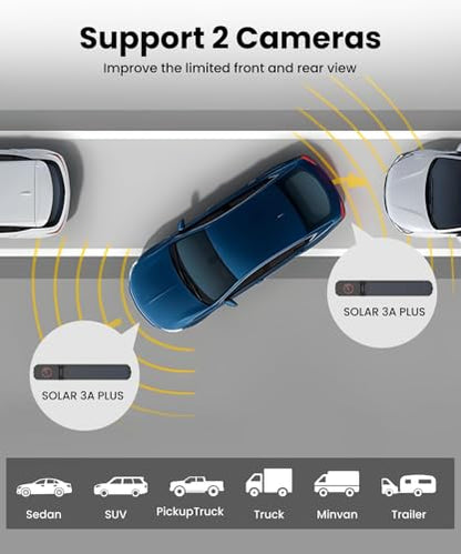 2 Solar Wireless Backup Cameras