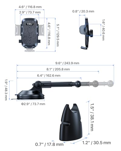 True Upgrade for Safety Car Phone Holder Mount Patent & Military