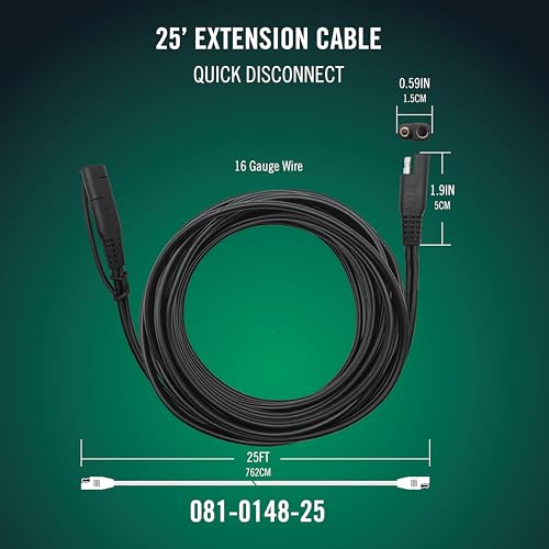 25 Foot Extension SAE Cable 4 Pack
