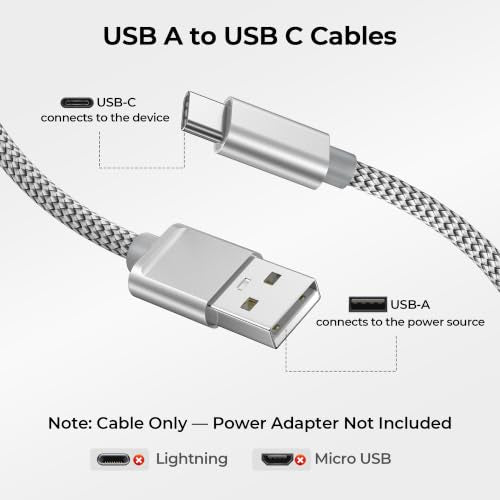 USB A to USB C Cable 6.6FT 2Pack (2 Count)
