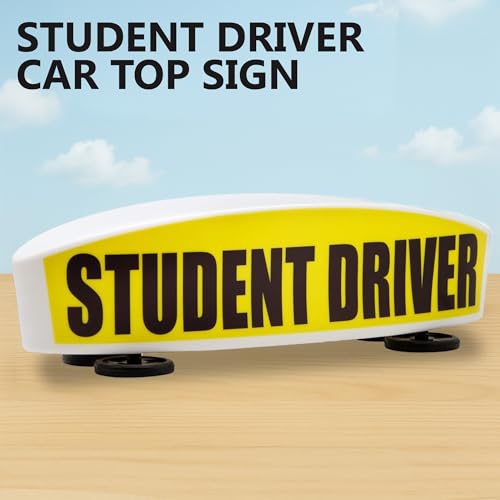 Student Driver Magnetic Sign for Car Top