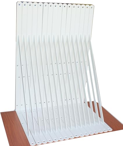 20 Pack L22 x H 12" White Heavy Duty Shelf Brackets with Screws Metal Shelf Brackets Shelf Support Angle Brackets for Shelves L Brackets Heavy Duty Floating Shelf
