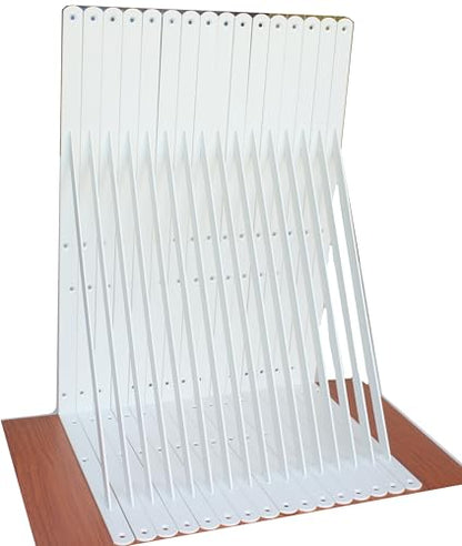 24 Pack L22 x H 12" White Heavy Duty Shelf Brackets with Screws Metal Shelf Brackets Shelf Support Angle Brackets for Shelves L Brackets Heavy Duty Floating Shelf