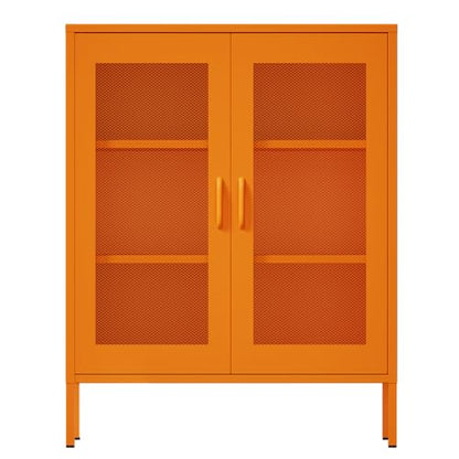Metal Storage Cabinet with Mesh Doors