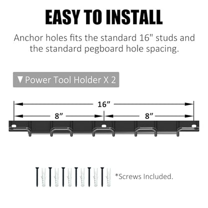 Wall Mounted Power Tool Organizer Holder