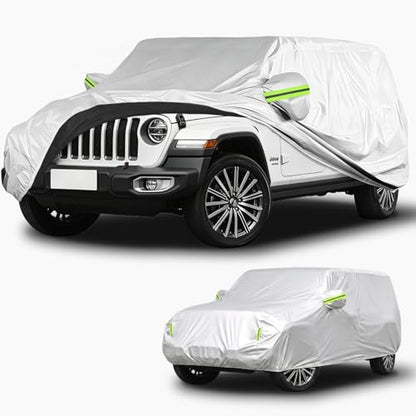 210D Oxford Car Cover Compatible with Jeep Wrangler 4 Door
