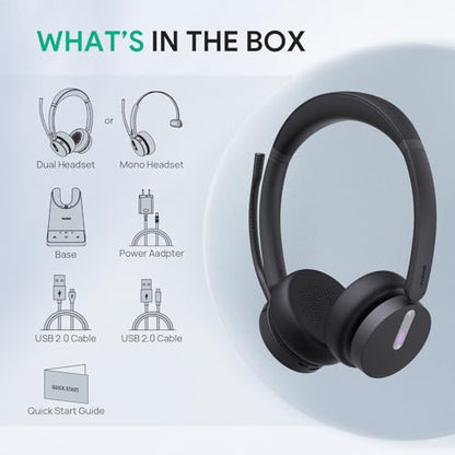 WH64 Dual DECT Bluetooth Wireless Headset for Phone PC Mobile Teams