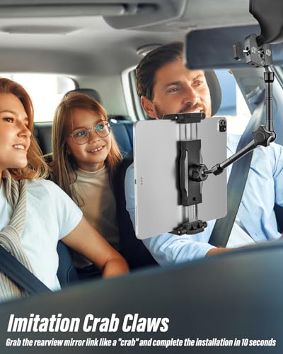 Car Rearview Mirror Tablet Holder Clip