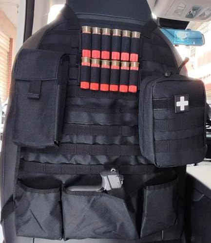 Car Seat Back Organizer Tactical MOLLE Panel Back Seat Storage Bag Universal Car Seat Cover Protector
