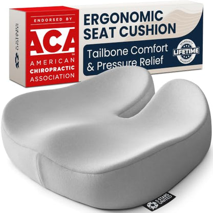 Seat Cushion Memory Foam Chair Cushion for Tailbone Pain Relief