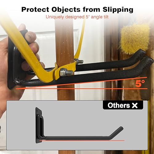 6 Pack 7.8 Inch Heavy Duty Garage Hooks (6 Count)