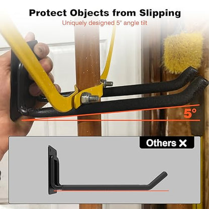 6 Pack 7.8 Inch Heavy Duty Garage Hooks (6 Count)