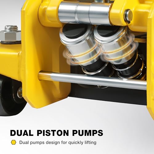 Low Profile Floor Jack with Dual Pumps Quickly Lift Hydraulic Car Jack with Pad