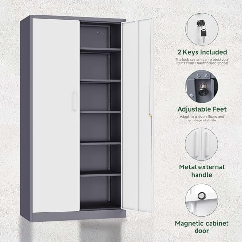 Metal Storage Cabinet with Lock Door