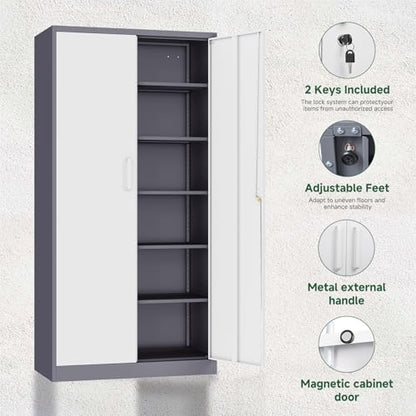 Metal Storage Cabinet with Lock Door