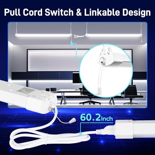4FT 120W LED Shop Light Linkable (2 Count)