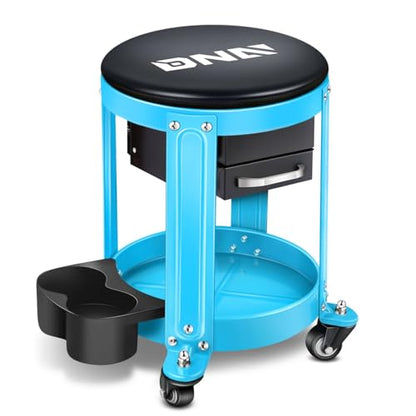 Round Mechanics Roller Seat Creeper Stool with Padded Cushion