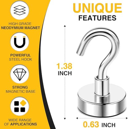 Magnetic Hooks 120pcs 30lbs Cruise Essentials 2026 Magnet Hook (120 Count)