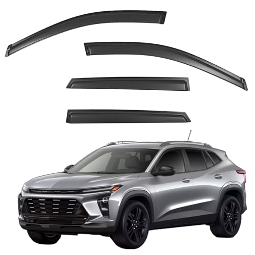 Window Visors Rain Guards Compatible with Chevy Trax 2024 (4 Count)