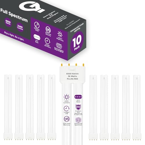 PLL36 865 36W 16.5" Twin Tube Compact Fluorescent Light Bulb 4 (10 Count)