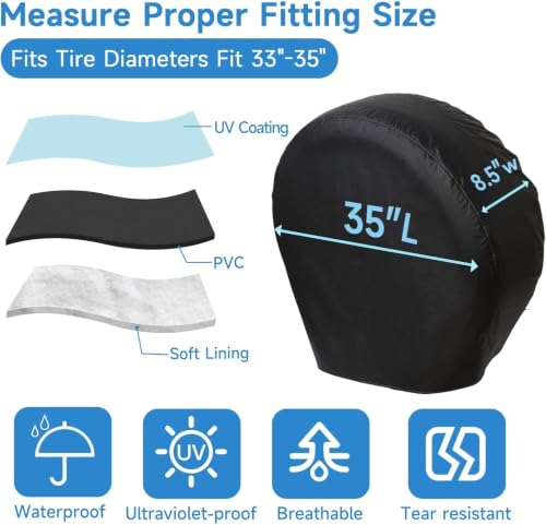 RV Tire Covers 4 Pack