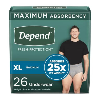 Fresh Protection Disposable Underwear Male Waistband Style X (52 Count)