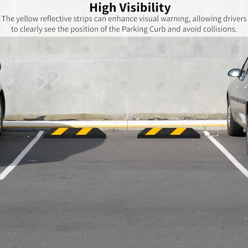Heavy Duty Parking Curb Wheel Stop (4 Count)