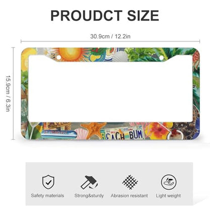Summer Beach License Plate Frames