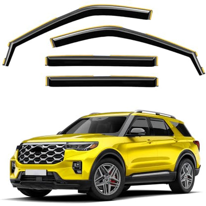 in Channel Window Visors Rain Guards for Ford Explorer 2020 (4 Count)