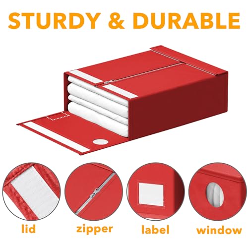 6 Pack Bed Sheet Organizers and Storage (6 Count)