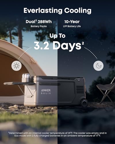 SOLIX EverFrost 2 58 L Electric Cooler and Road Trip Kit
