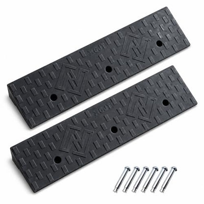 2 Pack 1.6'' Rise Rubber Curb Ramp