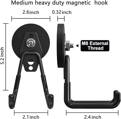 Heavy Duty Magnetic Hooks (2 Count)