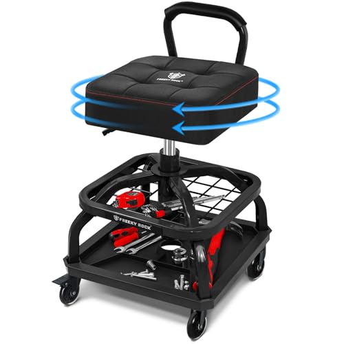 Rolling Shop Stool with Wheels