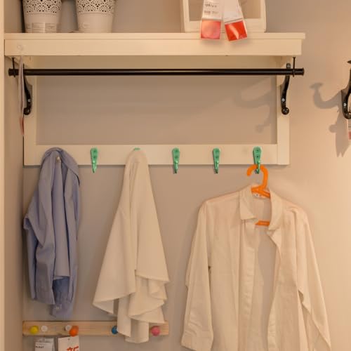 15 Pack Green Wall Mount Hooks for Hanging Coats & Towels (15 Count)