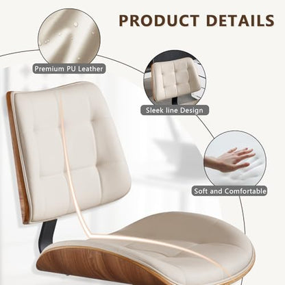 Home Office Desk Chair with Rubber Wheels