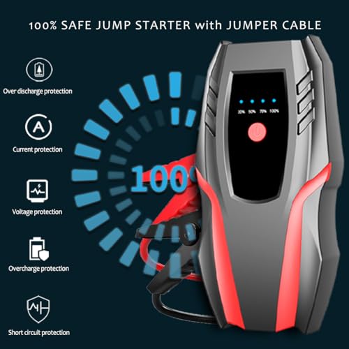 12v Auto Jump Starter Pack with Air Compressor
