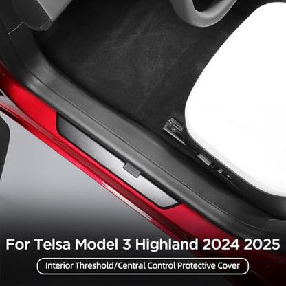7PCS Door Sill Protector Kit for Tesla Model 3 Highland 2024