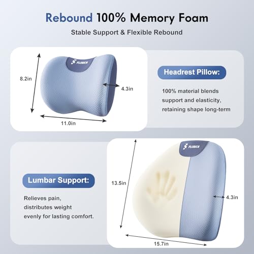 Lumbar Support Pillow and Neck Pillow for Office Chair Car