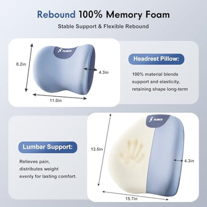 Lumbar Support Pillow and Neck Pillow for Office Chair Car