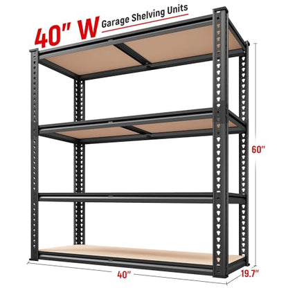 40" W Garage Shelving with Rolled