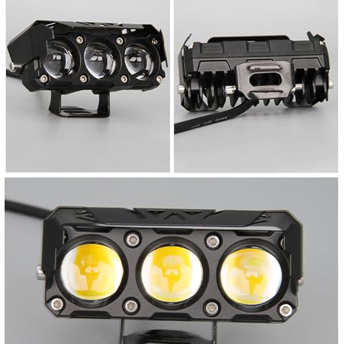 Motorcycle Driving Lights Yellow White Dual Color 8