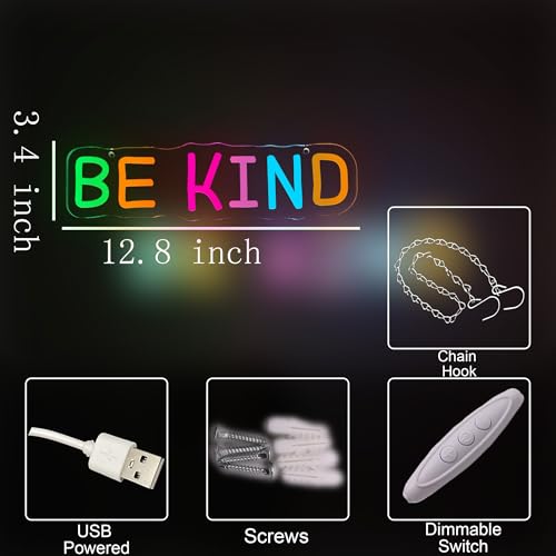 Be Kind Neon Sign for Wall Decor